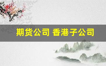 期货公司 香港子公司(香港期货公司在大陆合法吗)_https://www.eamstsz.com_上交所_第1张